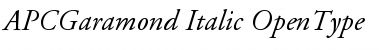 Download APCGaramond-Italic Font Download APCGaramond-Italic Font