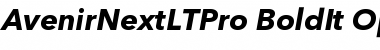 Avenir Next LT Pro Bold Italic Font