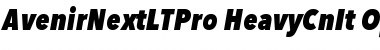 Avenir Next LT Pro Heavy Condensed Italic Font