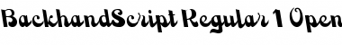 Download BackhandScript Font Download BackhandScript Font