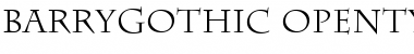 Download BarryGothic Font Download BarryGothic Font