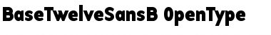 Download BaseTwelveSansB Font Download BaseTwelveSansB Font