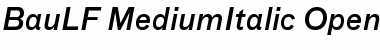 Download BauLF-MediumItalic Font Download BauLF-MediumItalic Font