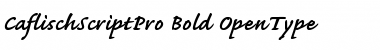 Caflisch Script Pro Bold Font