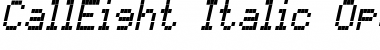 Download CallEight-Italic Font Download CallEight-Italic Font