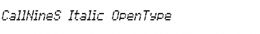 Download CallNineS-Italic Font Download CallNineS-Italic Font