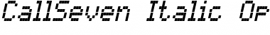 Download CallSeven-Italic Font Download CallSeven-Italic Font