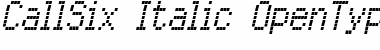 Download CallSix-Italic Font Download CallSix-Italic Font