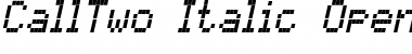 Download CallTwo-Italic Font Download CallTwo-Italic Font