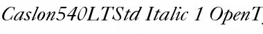 Download Caslon 540 LT Std Font Download Caslon 540 LT Std Font