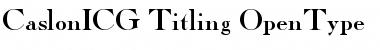 Download CaslonICG Font Download CaslonICG Font