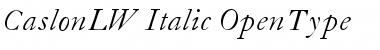 Download CaslonLW-Italic Font Download CaslonLW-Italic Font