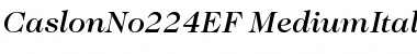 Download CaslonNo224EF-MediumItalic Font Download CaslonNo224EF-MediumItalic Font