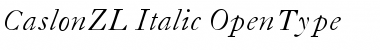 Download CaslonZL-Italic Font Download CaslonZL-Italic Font