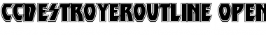Download CCDestroyerOutline Font Download CCDestroyerOutline Font