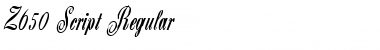 Z650-Script Regular Font