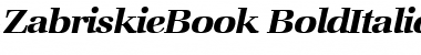 ZabriskieBook BoldItalic Font