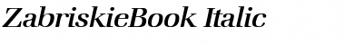 ZabriskieBook Italic Font