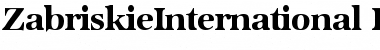 Download ZabriskieInternational Font Download ZabriskieInternational Font
