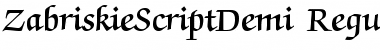 ZabriskieScriptDemi Regular Font