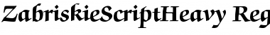 Download ZabriskieScriptHeavy Font Download ZabriskieScriptHeavy Font