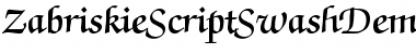 Download ZabriskieScriptSwashDemi Font Download ZabriskieScriptSwashDemi Font