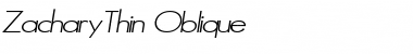 ZacharyThin Oblique Font