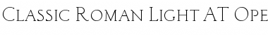 Download Classic Roman Light AT Font Download Classic Roman Light AT Font