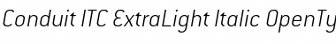 Download Conduit ITC ExtraLight Font Download Conduit ITC ExtraLight Font
