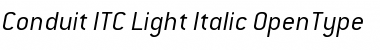 Download Conduit ITC Light Font Download Conduit ITC Light Font