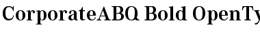 Corporate A BQ Regular Font