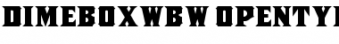 Download Dime Box WBW Font Download Dime Box WBW Font