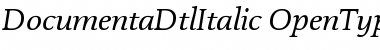 Download Documenta Dtl Italic Font Download Documenta Dtl Italic Font