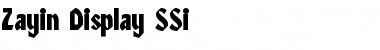 Download Zayin Display SSi Font Download Zayin Display SSi Font