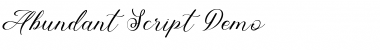 Download Abundant Script DEMO Font Download Abundant Script DEMO Font