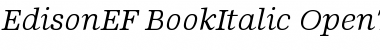 Download EdisonEF-BookItalic Font Download EdisonEF-BookItalic Font