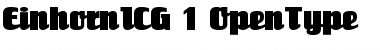 Download EinhornICG Font Download EinhornICG Font