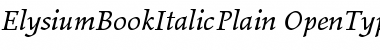 Download Elysium Book Italic Font Download Elysium Book Italic Font