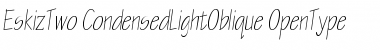 Download EskizTwo-CondensedLightOblique Font Download EskizTwo-CondensedLightOblique Font