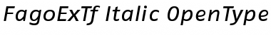 FagoExTf Italic Font