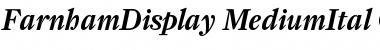 Download FarnhamDisplay-MediumItal Font Download FarnhamDisplay-MediumItal Font