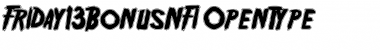 Download Friday13 Bonus NFI Font Download Friday13 Bonus NFI Font