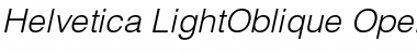 Helvetica Light Oblique Font