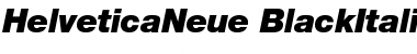Helvetica Neue 96 Black Italic Font