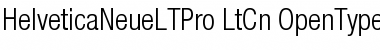 Helvetica Neue LT Pro 47 Light Condensed Font