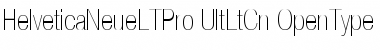 Helvetica Neue LT Pro 27 Ultra Light Condensed Font