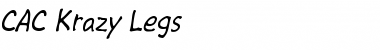 Download CAC Krazy Legs Font Download CAC Krazy Legs Font