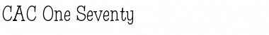 Download CAC One Seventy Font Download CAC One Seventy Font