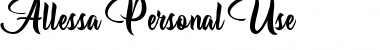 Download Allessa Personal Use Font Download Allessa Personal Use Font