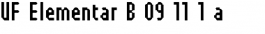 Download UF Elementar B 09.11.1 a Font Download UF Elementar B 09.11.1 a Font